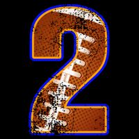 American Football Player Number Two Flatbill Hat