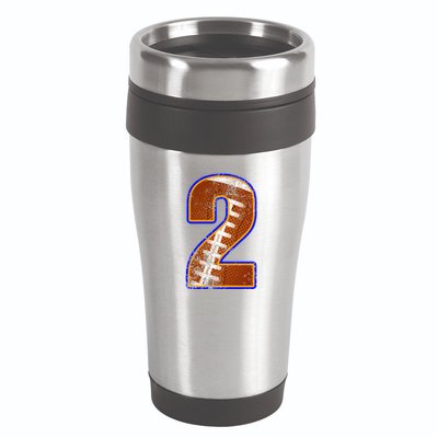 American Football Player Number Two 16oz Travel Tumbler