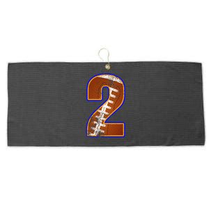 American Football Player Number Two Large Microfiber Waffle Golf Towel