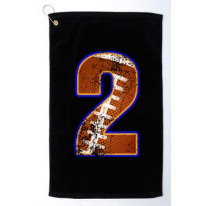 American Football Player Number Two Platinum Collection Golf Towel