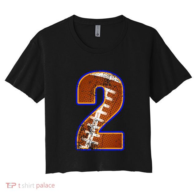 American Football Player Number Two Crop Top