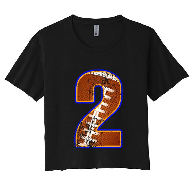 American Football Player Number Two Crop Top
