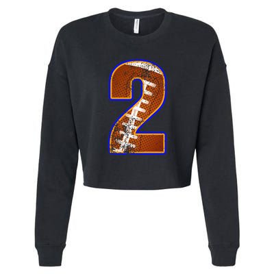 American Football Player Number Two Cropped Pullover Crew