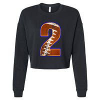 American Football Player Number Two Cropped Pullover Crew