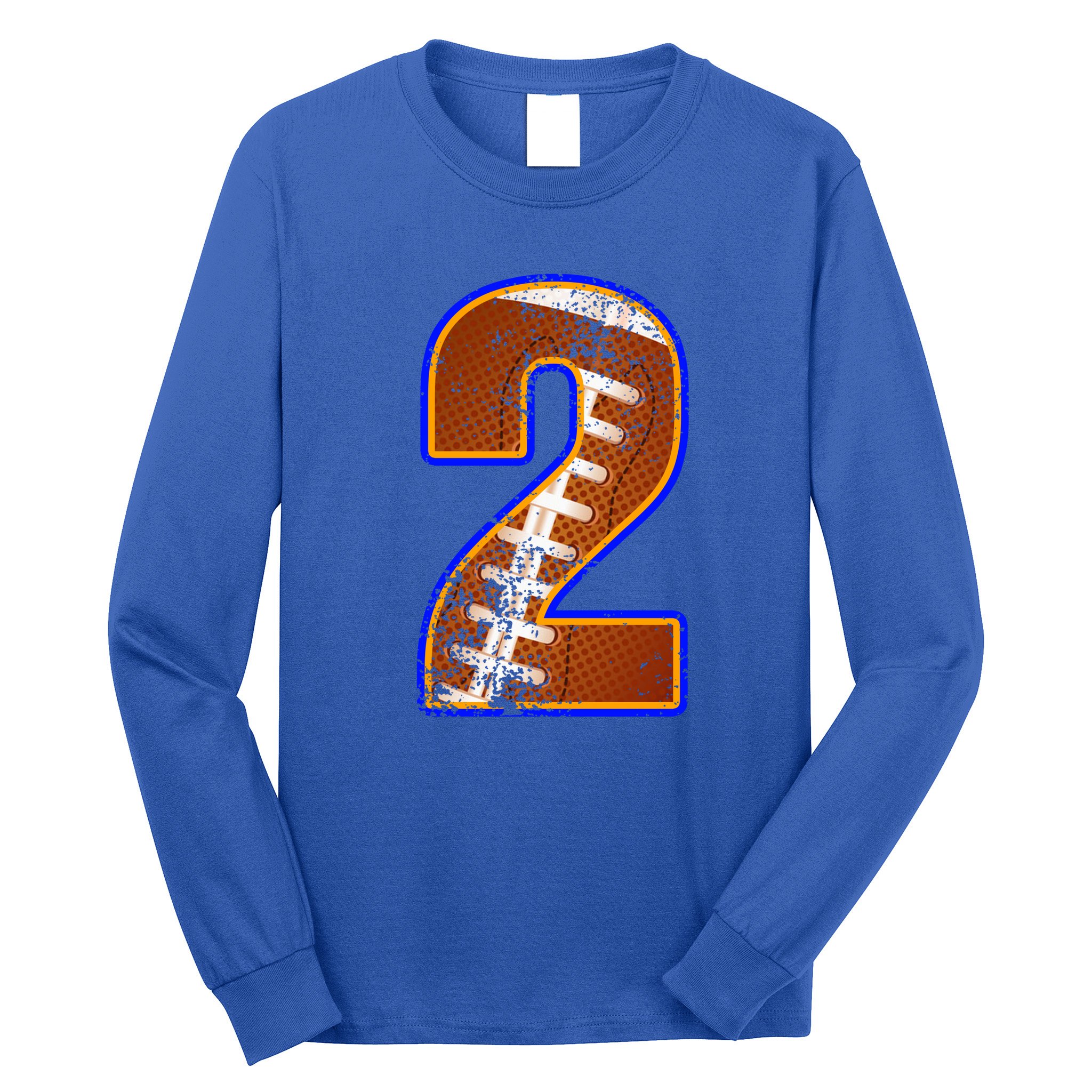 American Football Player Number Two Long Sleeve Shirt