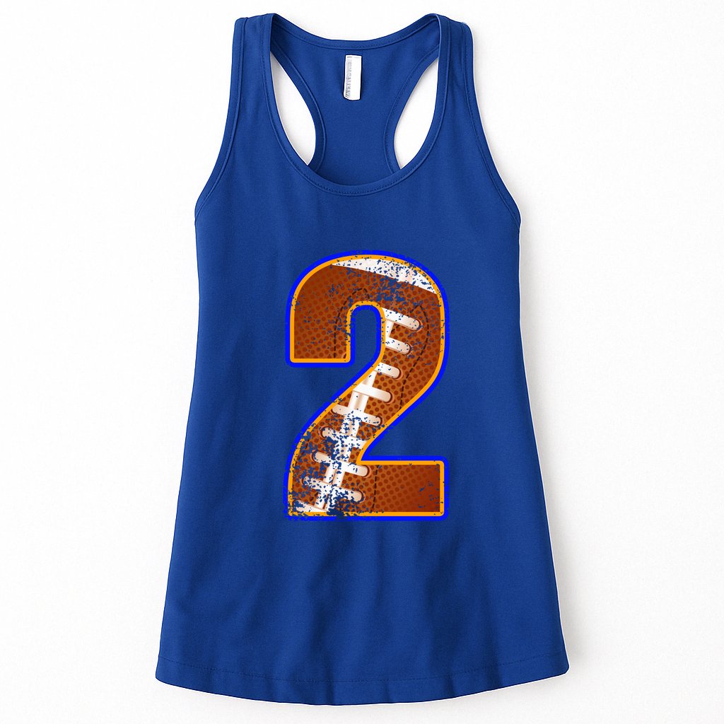 American Football Player Number Two Womens Tank Top