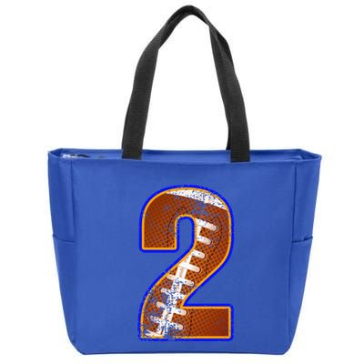 American Football Player Number Two Zip Tote Bag