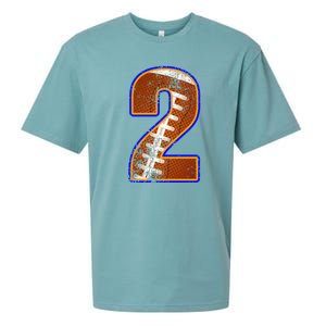 American Football Player Number Two Sueded Cloud Jersey T-Shirt