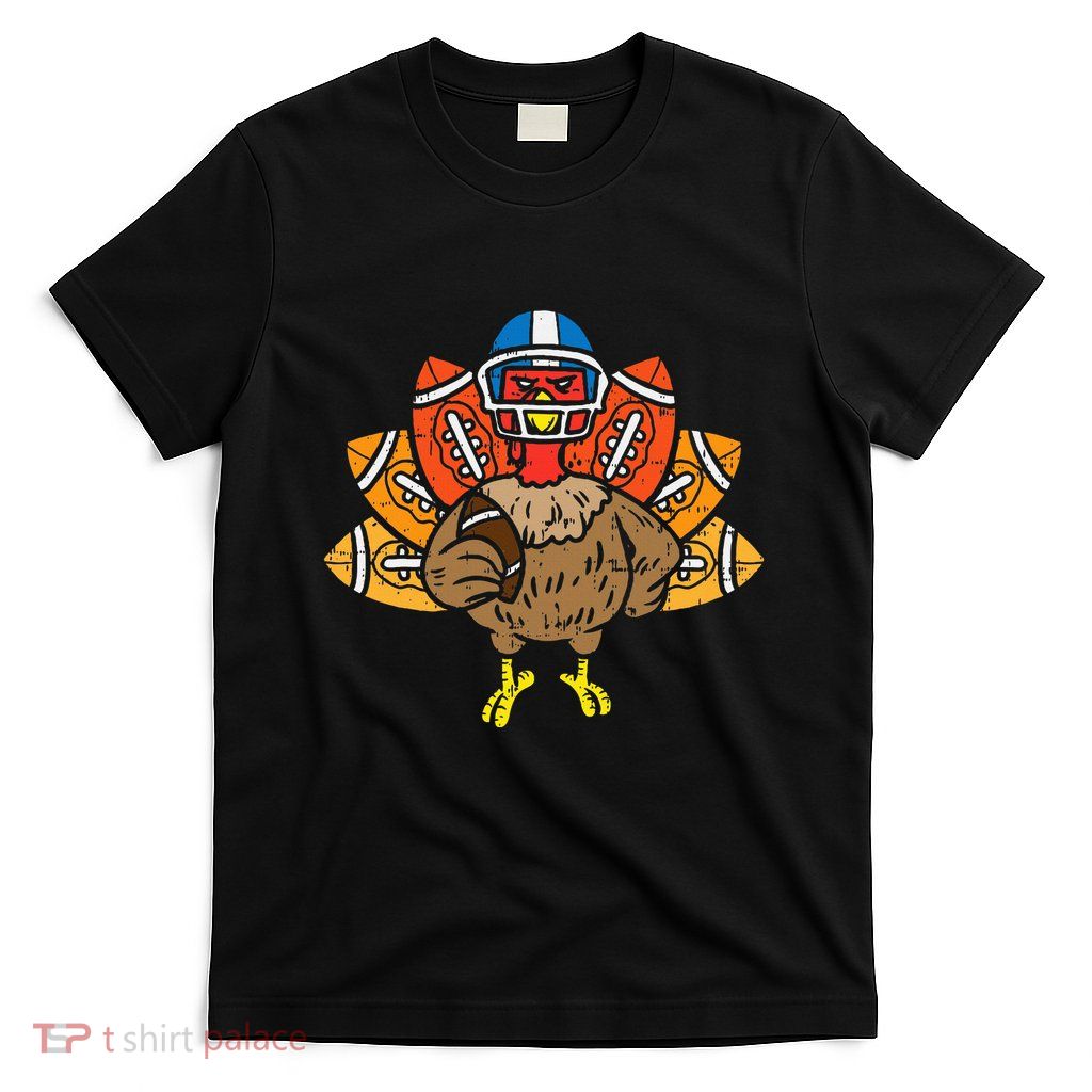 American Football Player Turkey Thanksgiving Day T-Shirt