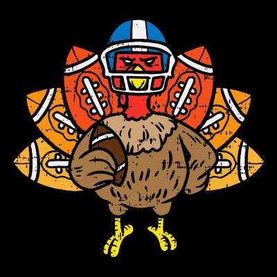 American Football Player Turkey Thanksgiving Day T-Shirt