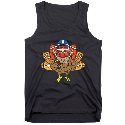 American Football Player Turkey Thanksgiving Day Tank Top