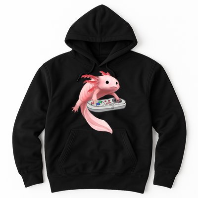 Axolotl Fish Playing Video Game White-Axolotl Lizard Gamers Hoodie