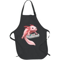 Axolotl Fish Playing Video Game White-Axolotl Lizard Gamers Apron