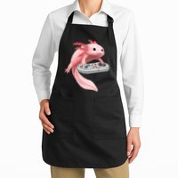 Axolotl Fish Playing Video Game White-Axolotl Lizard Gamers Apron