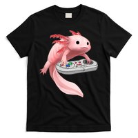 Axolotl Fish Playing Video Game White-Axolotl Lizard Gamers T-Shirt