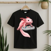 Axolotl Fish Playing Video Game White-Axolotl Lizard Gamers T-Shirt