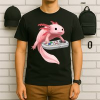 Axolotl Fish Playing Video Game White-Axolotl Lizard Gamers T-Shirt