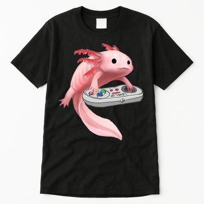 Axolotl Fish Playing Video Game White-Axolotl Lizard Gamers Tall T-Shirt