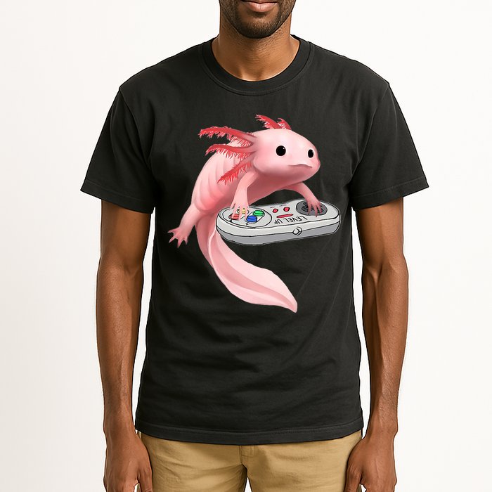 Axolotl Fish Playing Video Game White-Axolotl Lizard Gamers Tall T-Shirt