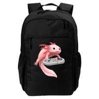 Axolotl Fish Playing Video Game White-Axolotl Lizard Gamers Backpack