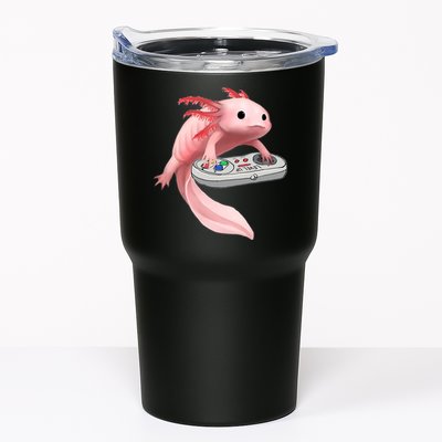 Axolotl Fish Playing Video Game White-Axolotl Lizard Gamers Tumbler