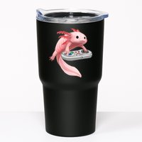 Axolotl Fish Playing Video Game White-Axolotl Lizard Gamers Tumbler
