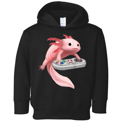 Axolotl Fish Playing Video Game White-Axolotl Lizard Gamers Toddler Hoodie