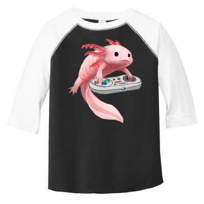 Axolotl Fish Playing Video Game White-Axolotl Lizard Gamers Toddler Fine Jersey T-Shirt