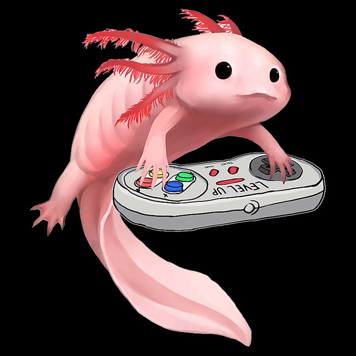 Axolotl Fish Playing Video Game White-Axolotl Lizard Gamers Tank Top