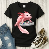 Axolotl Fish Playing Video Game White-Axolotl Lizard Gamers Womens T-Shirt