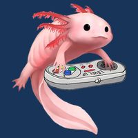 Axolotl Fish Playing Video Game White-Axolotl Lizard Gamers Infant Baby Jersey Bodysuit