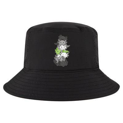 Agender Flag Pride Month Lgbtq Agender Axolotl Cool Comfort Performance Bucket Hat
