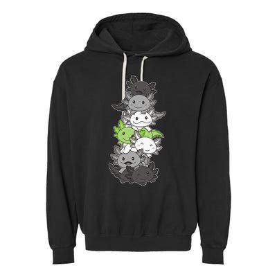 Agender Flag Pride Month Lgbtq Agender Axolotl Garment-Dyed Fleece Hoodie