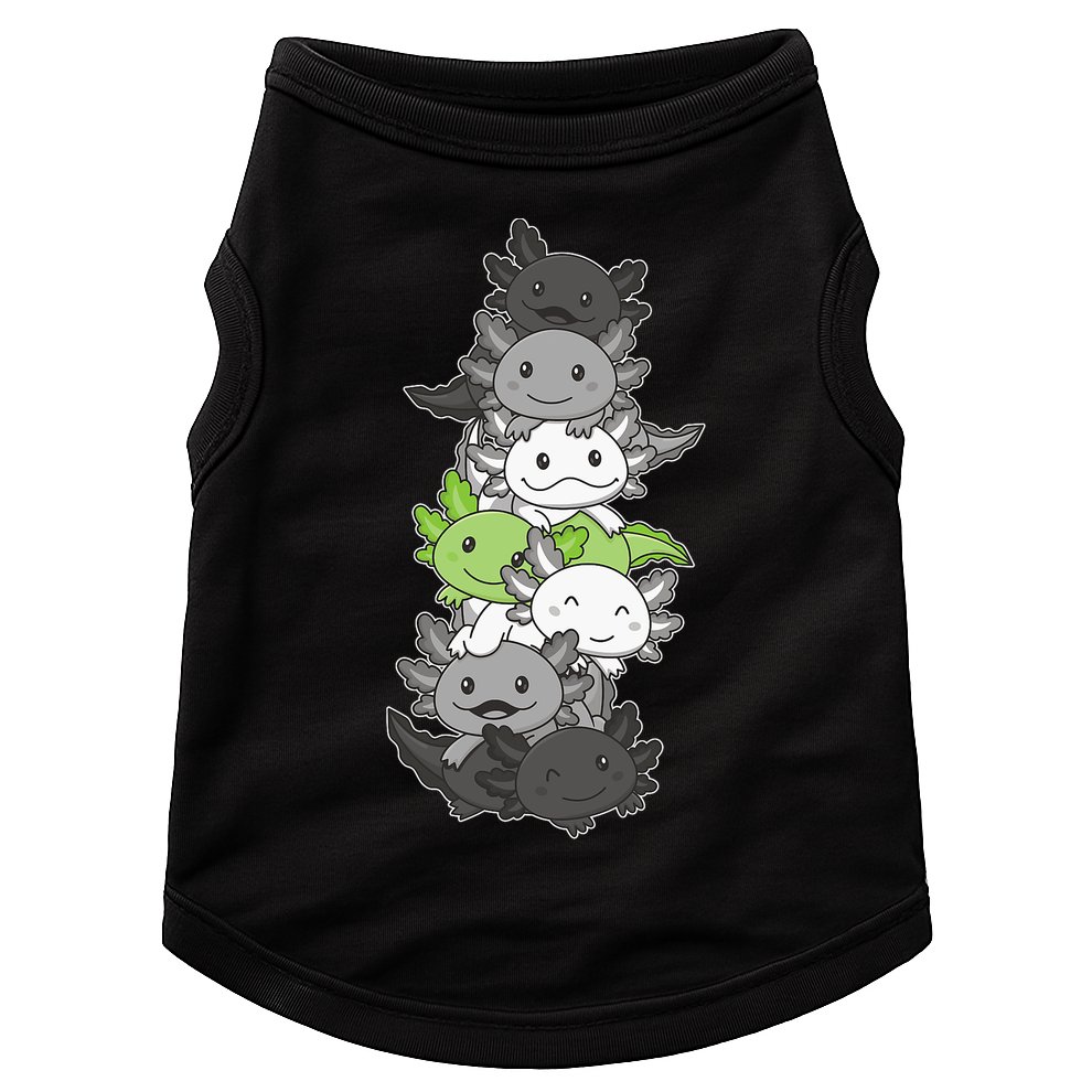 Agender Flag Pride Month Lgbtq Agender Axolotl Doggie Tank