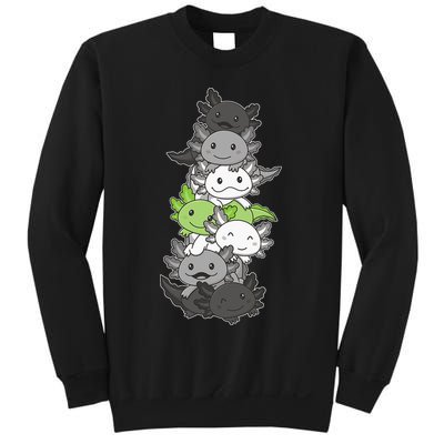 Agender Flag Pride Month Lgbtq Agender Axolotl Sweatshirt