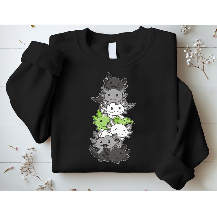 Agender Flag Pride Month Lgbtq Agender Axolotl Sweatshirt