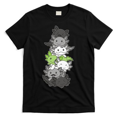 Agender Flag Pride Month Lgbtq Agender Axolotl T-Shirt
