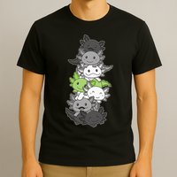 Agender Flag Pride Month Lgbtq Agender Axolotl T-Shirt