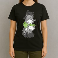 Agender Flag Pride Month Lgbtq Agender Axolotl T-Shirt