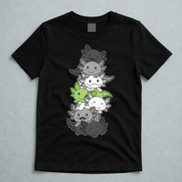 Agender Flag Pride Month Lgbtq Agender Axolotl T-Shirt