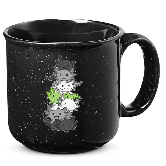 Agender Flag Pride Month Lgbtq Agender Axolotl 15oz Campfire Ceramic Mug