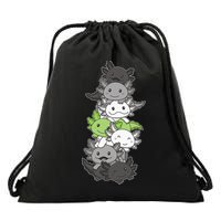 Agender Flag Pride Month Lgbtq Agender Axolotl Drawstring Bag