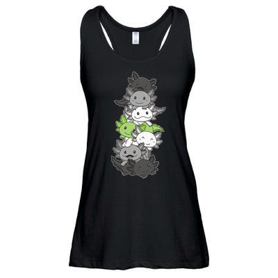 Agender Flag Pride Month Lgbtq Agender Axolotl Ladies Essential Flowy Tank