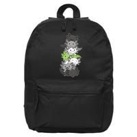 Agender Flag Pride Month Lgbtq Agender Axolotl 16 in Basic Backpack