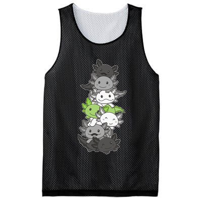 Agender Flag Pride Month Lgbtq Agender Axolotl Mesh Reversible Basketball Jersey Tank