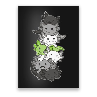 Agender Flag Pride Month Lgbtq Agender Axolotl Poster