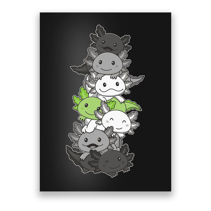 Agender Flag Pride Month Lgbtq Agender Axolotl Poster