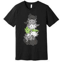 Agender Flag Pride Month Lgbtq Agender Axolotl Premium T-Shirt