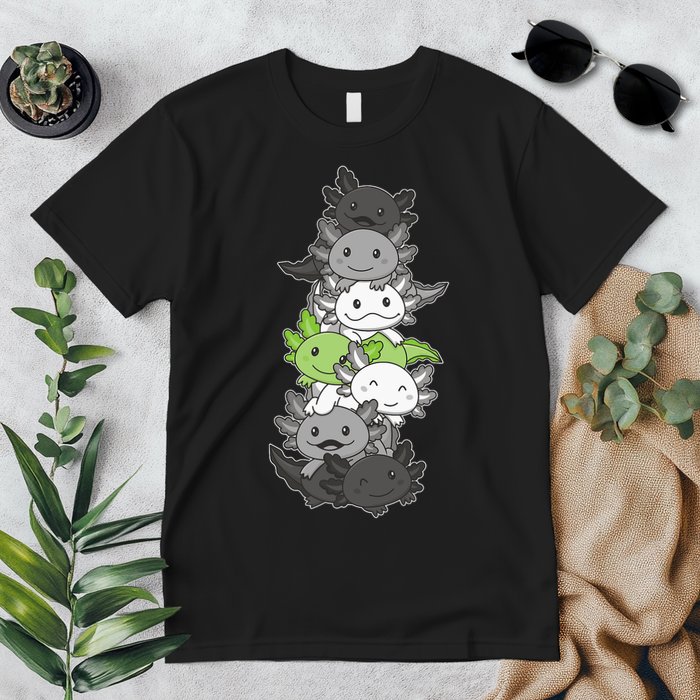 Agender Flag Pride Month Lgbtq Agender Axolotl Premium T-Shirt