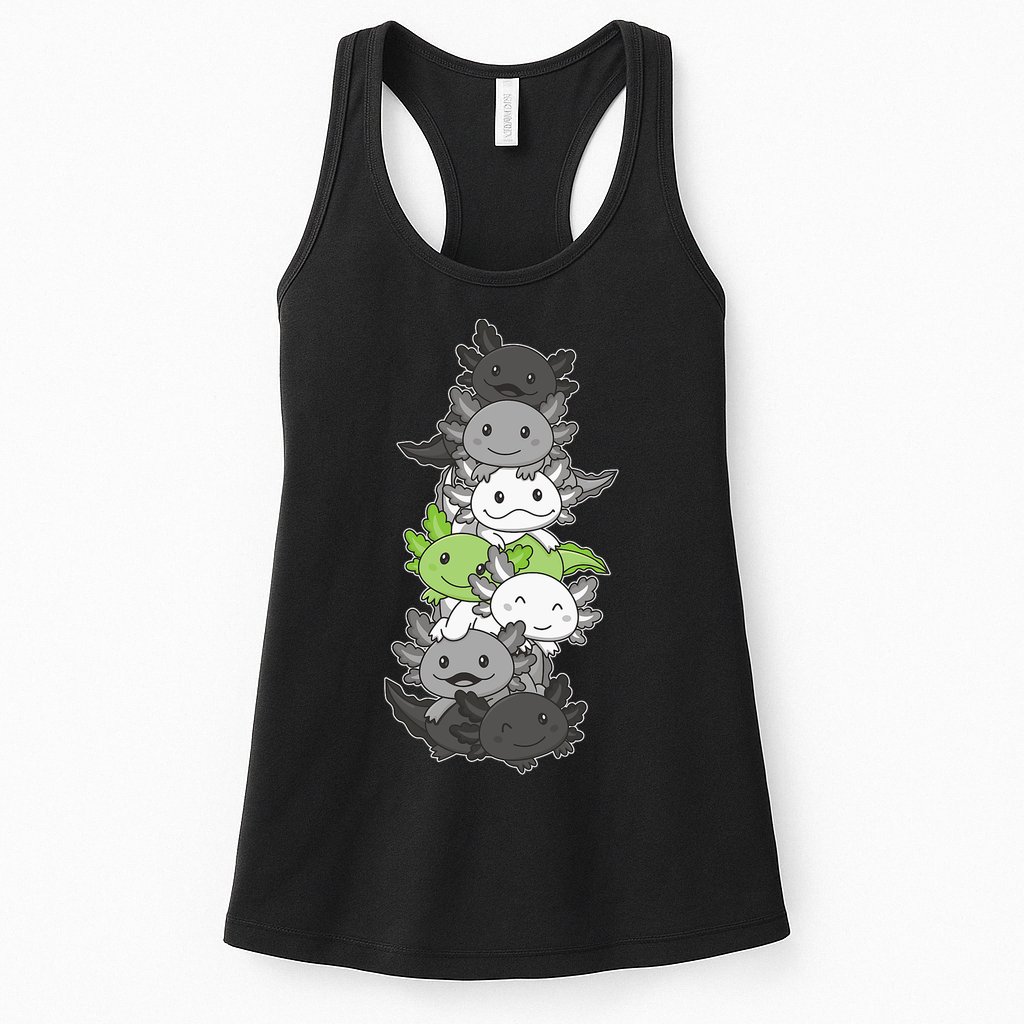 Agender Flag Pride Month Lgbtq Agender Axolotl Womens Tank Top